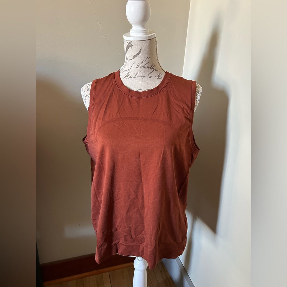 Lululemon athletica Muscle Tank Top in Rust Brown